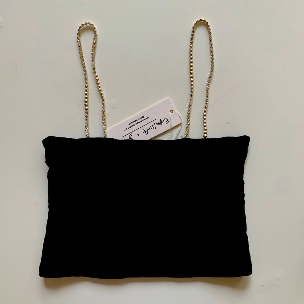Rhinestone Knit Crop Top